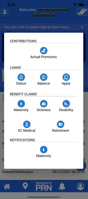 SSS mobile app for unemployed